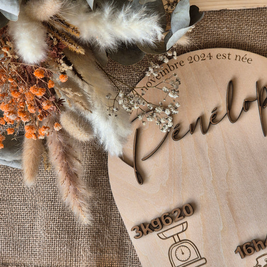 Pancarte de Naissance Personnalisée
